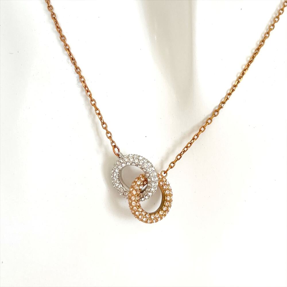 Swarovski Gold and Silver Interlocking Necklace - Picture 9 of 10
